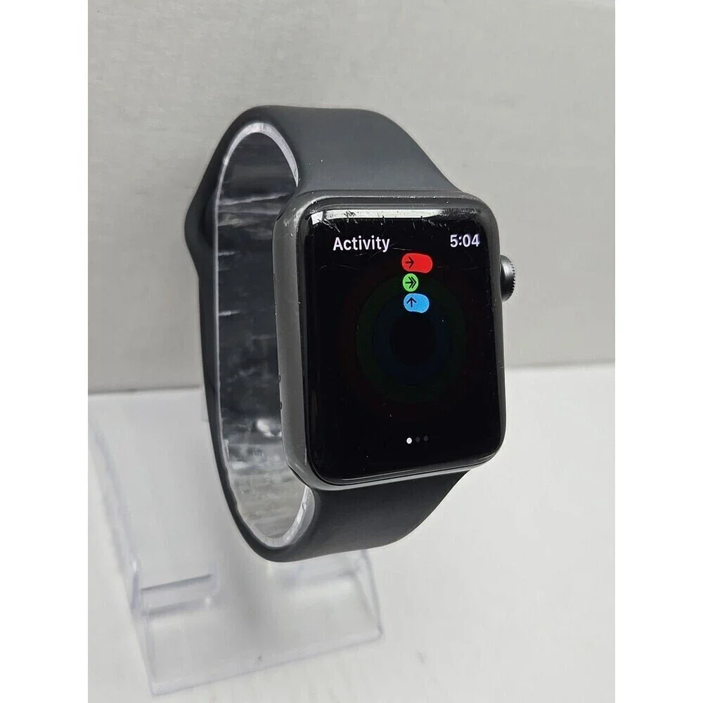 Apple Watch Series 3 42mm GPS Space Gray Aluminum Black Sport Band A1859 MTF32LL